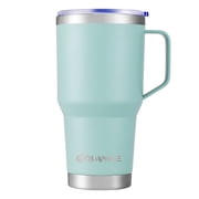 AQUAPHILE 30oz Stainless Steel Insulated Coffee Mug with Handle, Double Walled Vacuum Travel Cup with Lid & Straw, Reusable Thermal Coffee Cup, Portable Coffee 