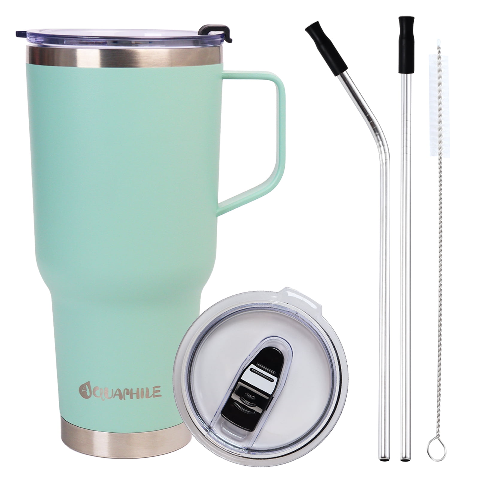 40oz Tumbler with Handle and Straw Large Capacity Sliding Lid for Hot and  Cold Beverage