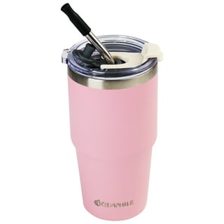  WELLDAY Plain Pink Solid Color Stainless Steel Tumbler Cup with  Straw & Lid Double Wall Vacuum Insulated Travel Mug Hot Cold Water Bottle  Coffee Drinks Cup 20oz: Home & Kitchen