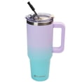 thumbnail image 1 of AQUAPHILE Insulated Tumbler with Leak-proof Lid and Straw, 40 oz Insulated Stainless Steel Coffee Mug with Handle, Travel Coffee Mug，Bubble Gum, 1 of 7