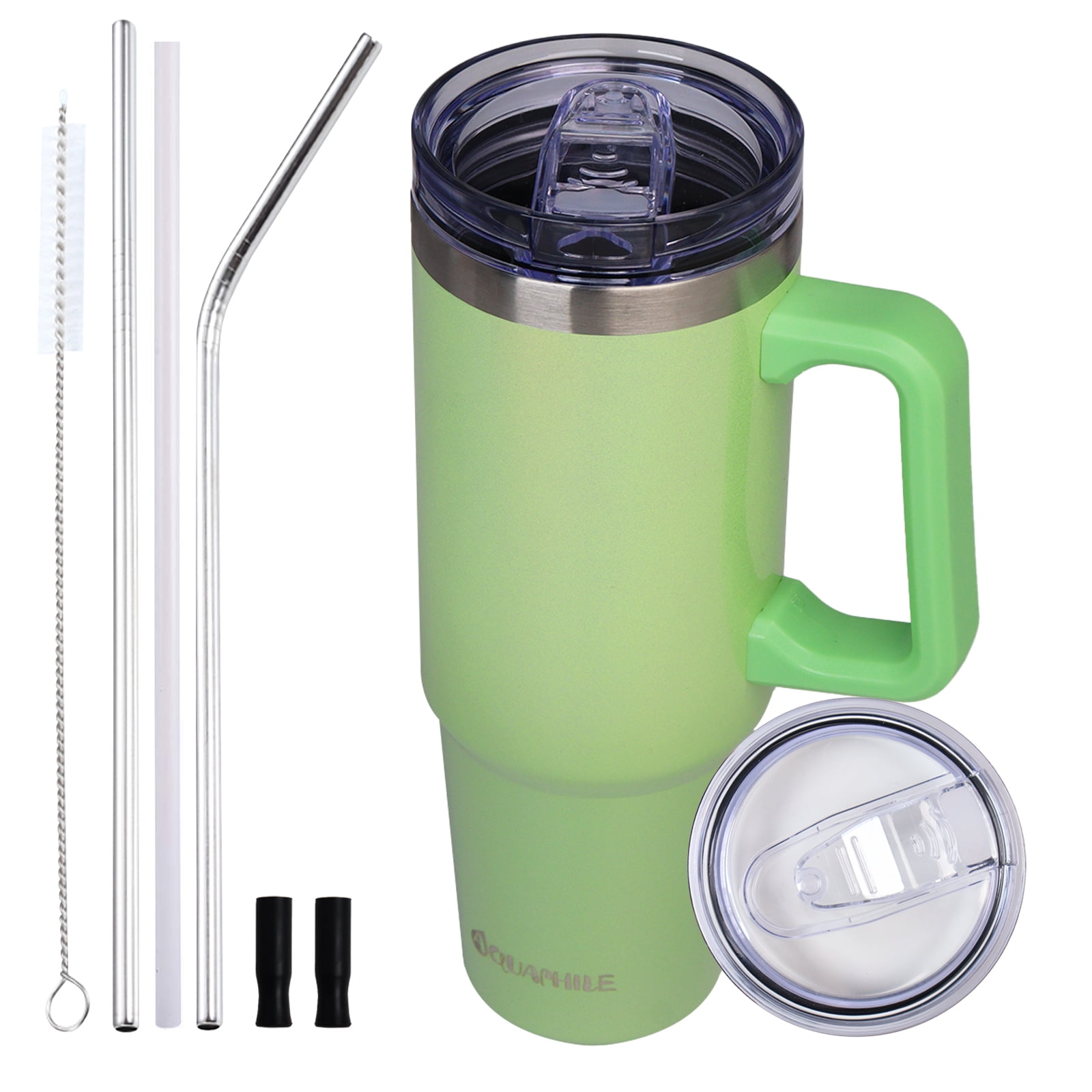YETI Rambler 35 oz Straw Mug, Vacuum Insulated, Stainless Steel, Camp Green