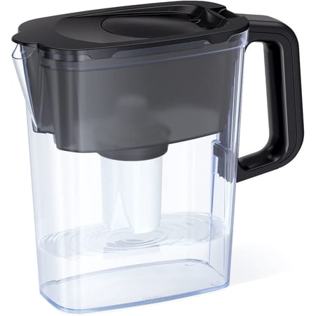 AQUAPHOR Compact 5-Cup Water Filter Pitcher - Black with 1 x B15 Filter - Fits in the Fridge Door - Reduces Limescale and Chlorine - Ideal for Five Cups price history and forecast - AQUAPHOR 516711