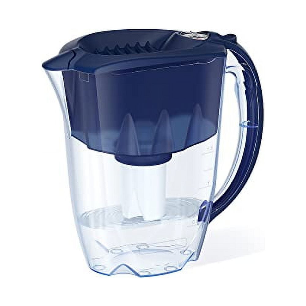 Dark Blue 7-Cup Water Filter Pitcher with BPA-Free Plastic