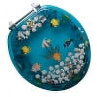 AQUARIUM SCENE ACRYLIC SEAT WITH CHROME HINGE