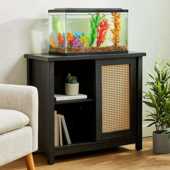 Vibrant Life Aquarium Stand, Black, 14.5"L x 31"W x 27.75"H