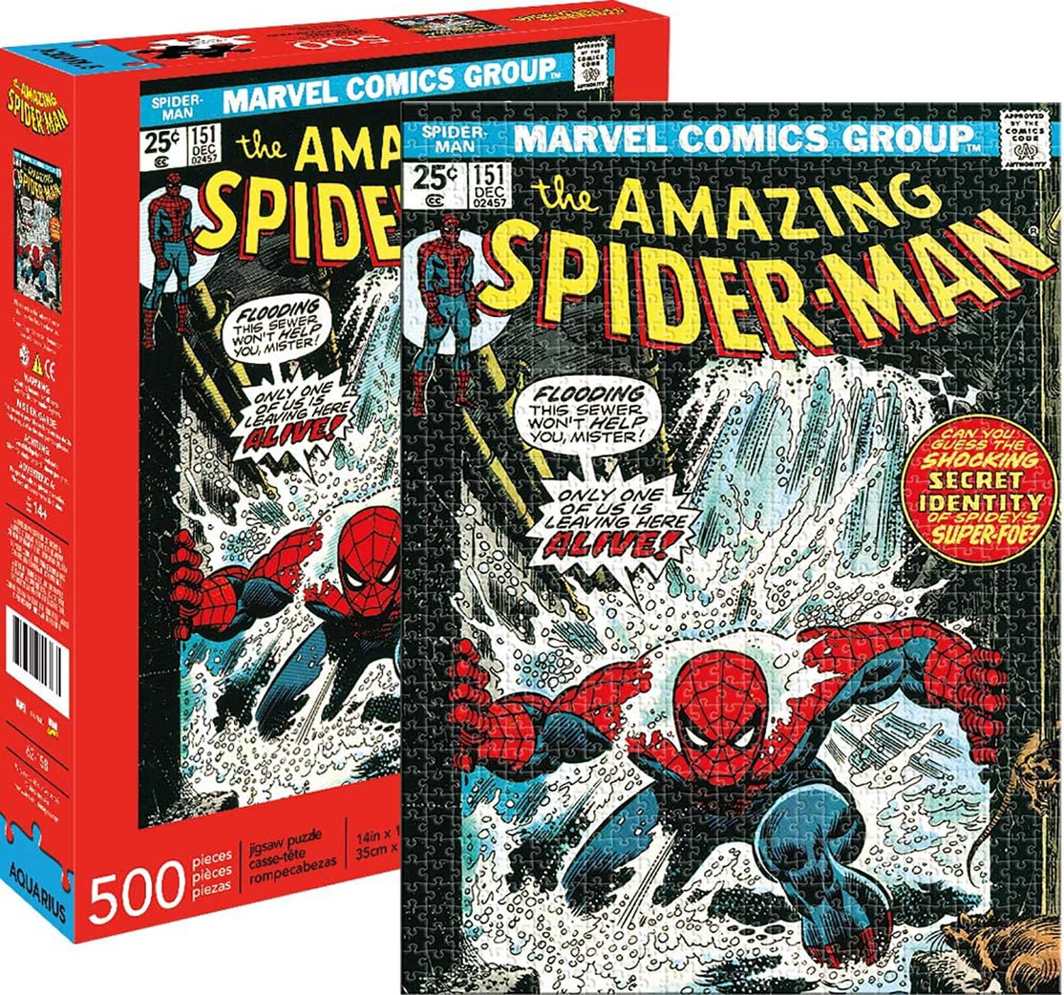 AQUARIUS Marvel Spider-Man Cover 500-Piece Jigsaw Puzzle
