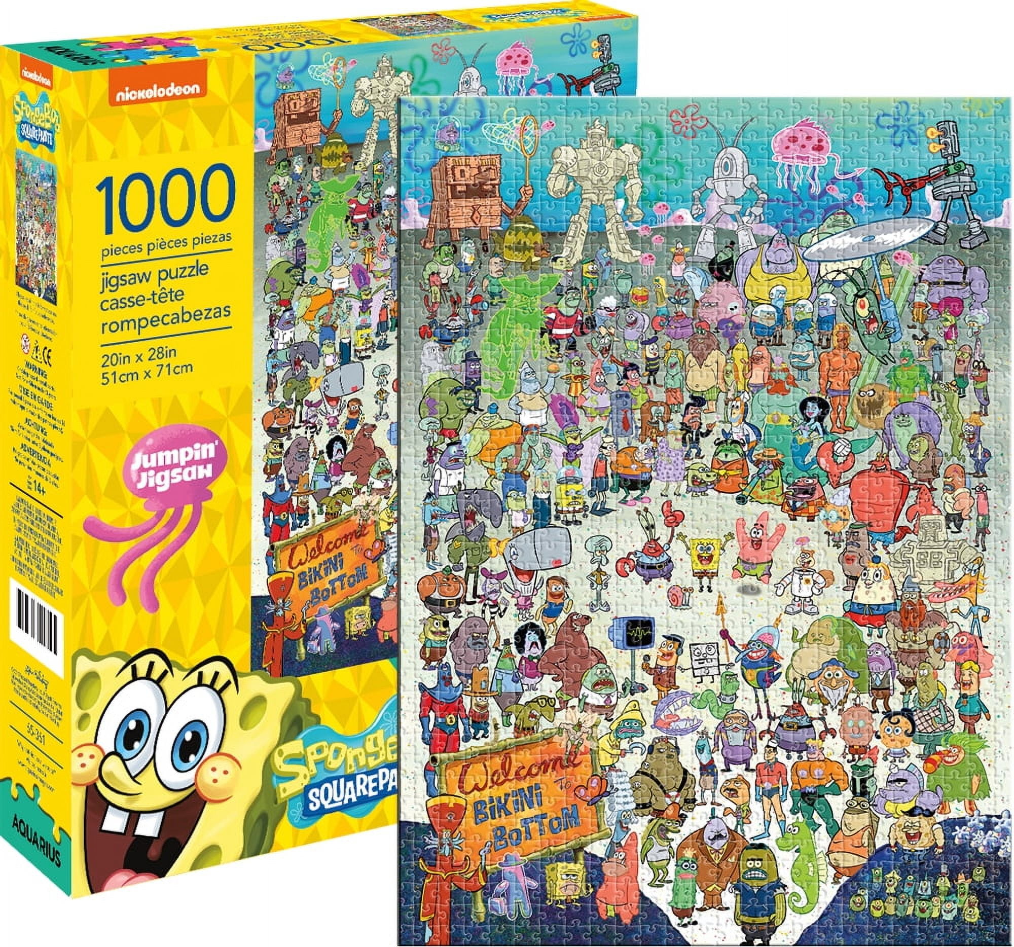 AQUARIUS SpongeBob SquarePants Cast 1000-Piece Jigsaw Puzzle
