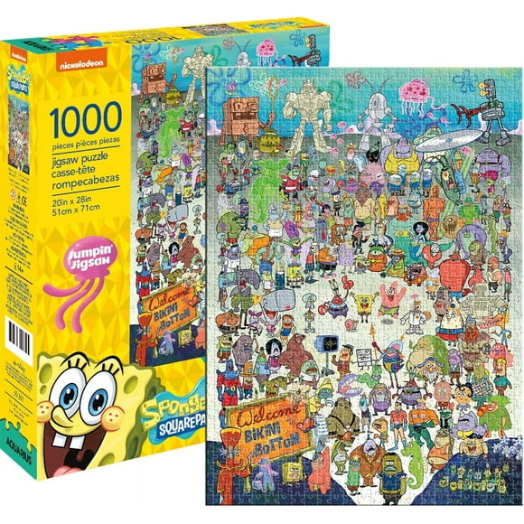 AQUARIUS SpongeBob SquarePants Cast 1000-Piece Jigsaw Puzzle