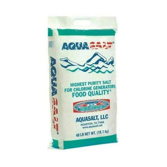 AQUASALT Swimming Pool Salt 40 Lbs. 100% Sodium Chloride 8368