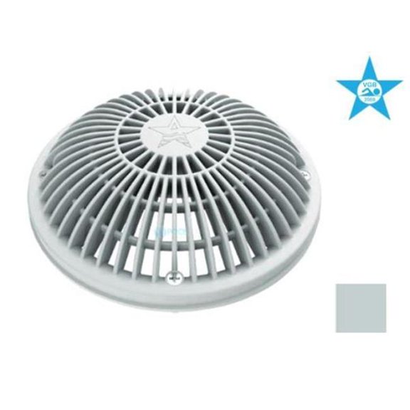 Aquastar 8MF103 8 in. Light Gray Moflow Suction Cover with Frame