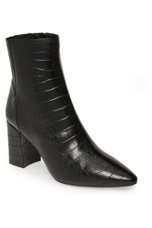 Posey Water Resistant Croc Embossed Bootie $575 Black - US Size