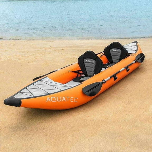AQUATEC Inflatable Kayaks – Professional & Intermediate Options, Single or Tandem (Double) Seats - Complete with Seats, Paddles, & Accessories – Ideal for Adventure Enthusiasts
