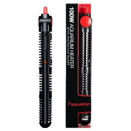 AQUATOP 100 Watt Premier Glass Heater with Protective Guard, HTG-100