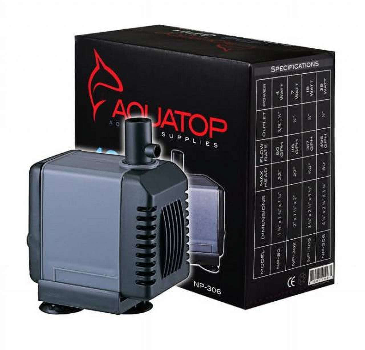AQUATOP 496 GPH Aquarium Submersible Pump NP-306