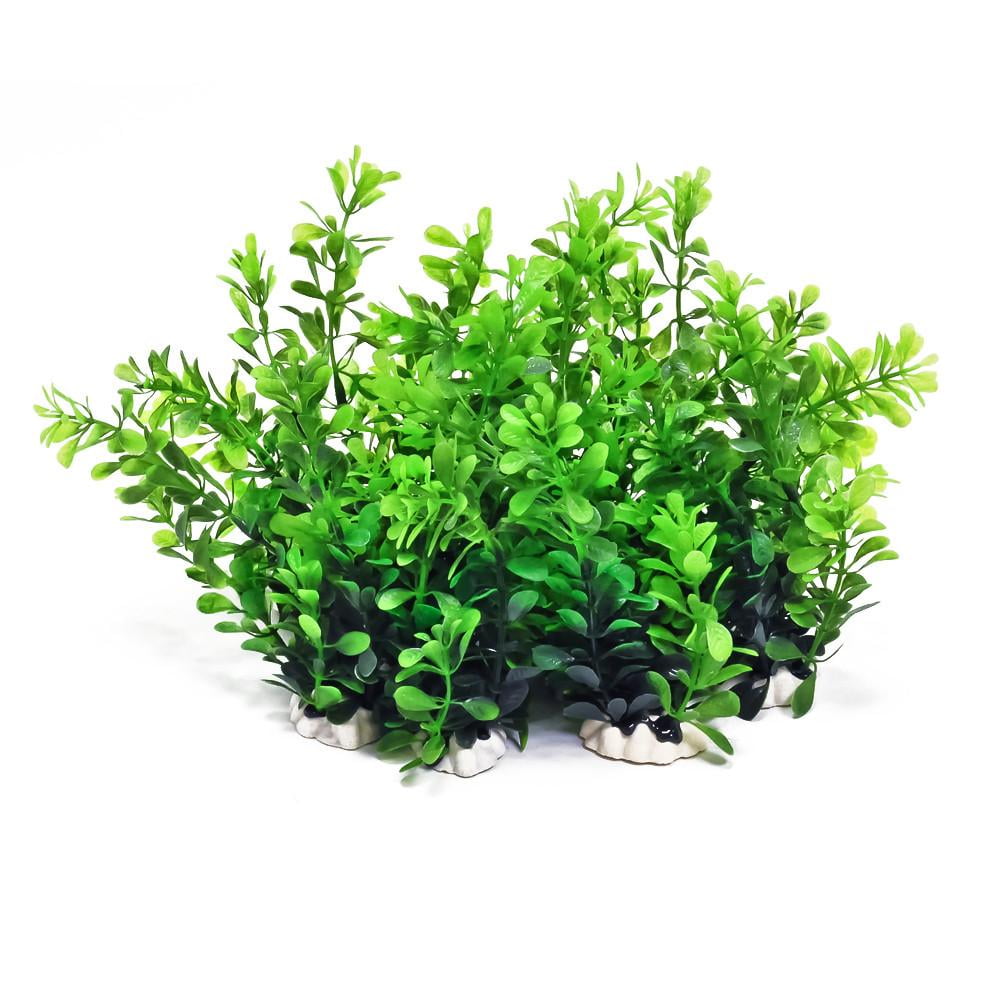 AQUATOP PDMULTI11 12 Pack 8 Inch Nice Green Plastic Aquarium Plants