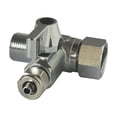 thumbnail image 1 of AQUAVI Angle Stop Valve Adaptor 1Pcs 3/8 Inch x 3/8 Inch x 1/4 Inch For Reverse Osmosis Water Filters,Coffee Brewer,Ice Maker,Refrigerator, 1 of 5