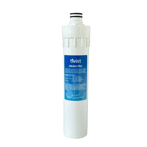 AQUAVI Twist Alkaline Water Filter for Reverse Osmosis RO System Quick Connect Replacement or Add-on, pH Balance and Restore Minerals(11 inch)