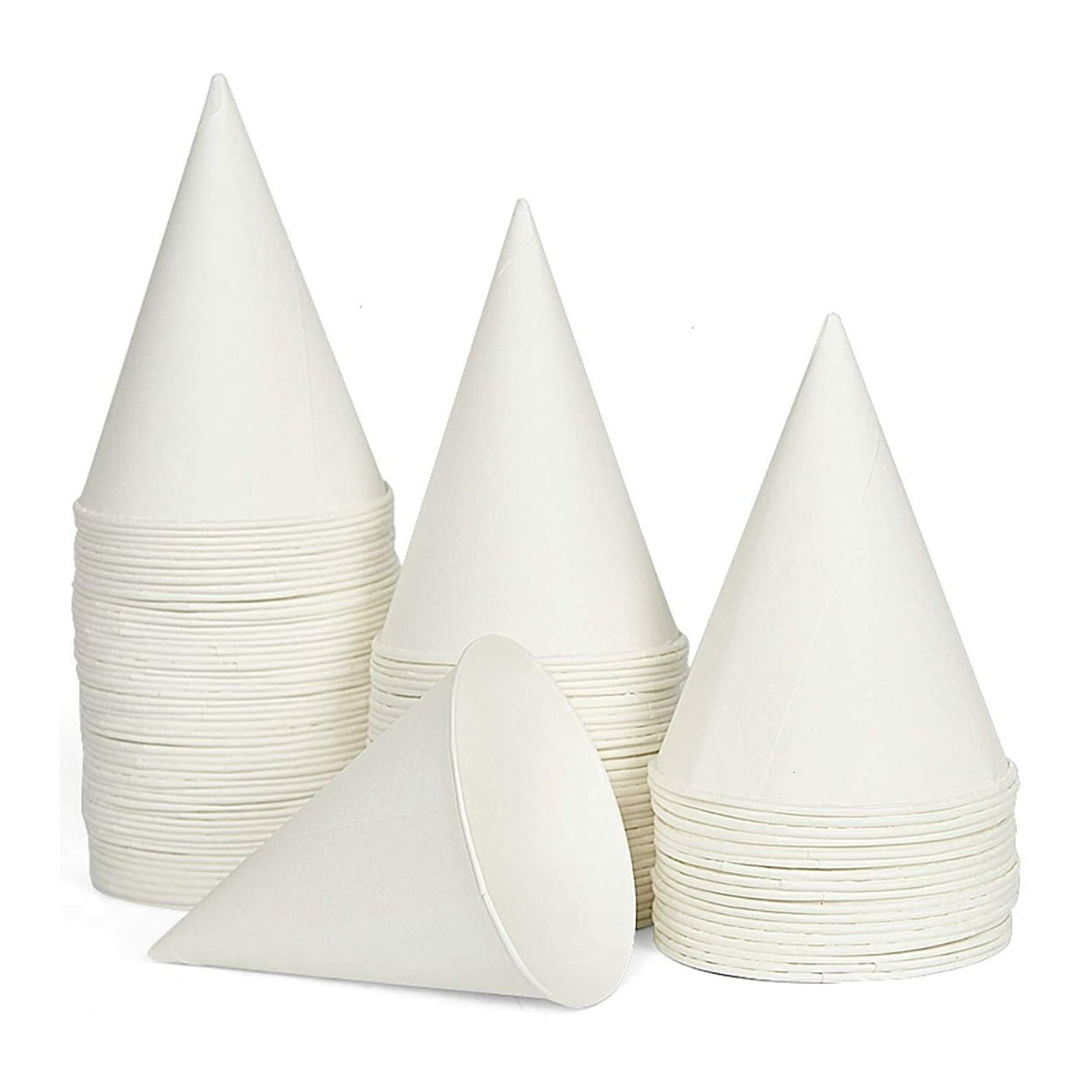 AQUEENLY 6 Oz Snow Cone Paper Cups (100-Piece, White)