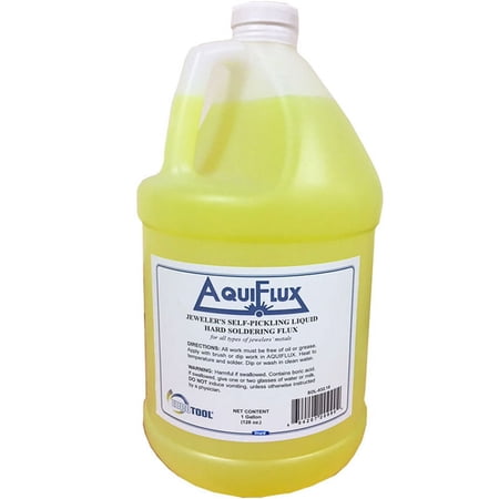 AQUIFLUX SELF PICKLING FLUX GOLD SILVER JEWELRY HARD SOLDERING 1 GALLON (128 oz)