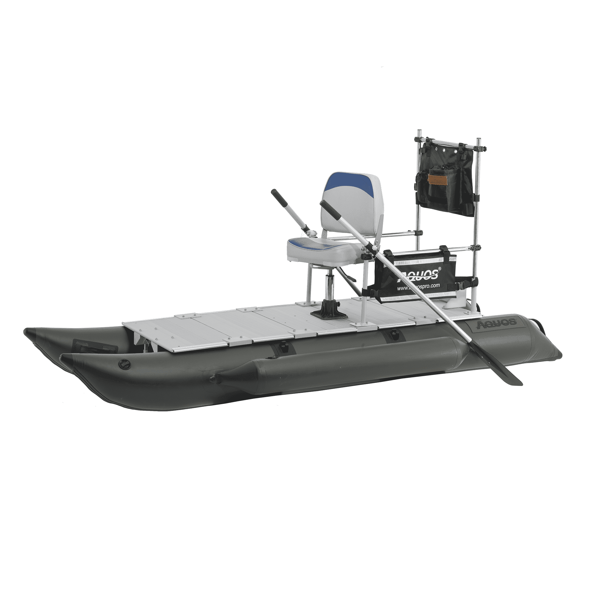 AQUOS Backpack Series 10 2ft Inflatable Pontoon Boat Portable Green Fishing Boat