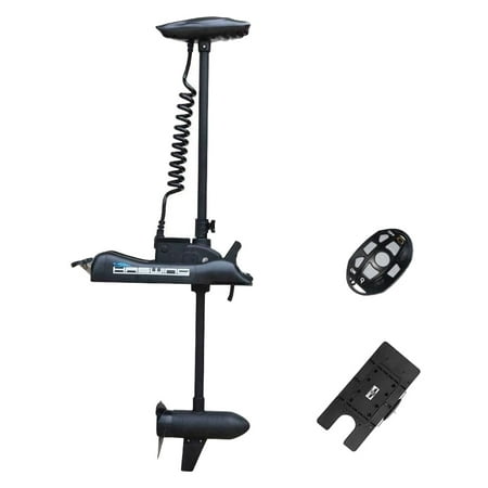 AQUOS Haswing Black 12V 55LBS 54inch Bow Mount Trolling Motor with 2.4G Remote Control, Quick Release Bracket ,Freshwater/Saltwater Use