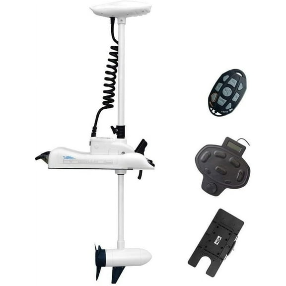 AQUOS Haswing CaymanB 12V 55LBS 48inch Bow Mount Trolling Motor with Wireless Remote Control, Foot Control, Quick Release Bracket
