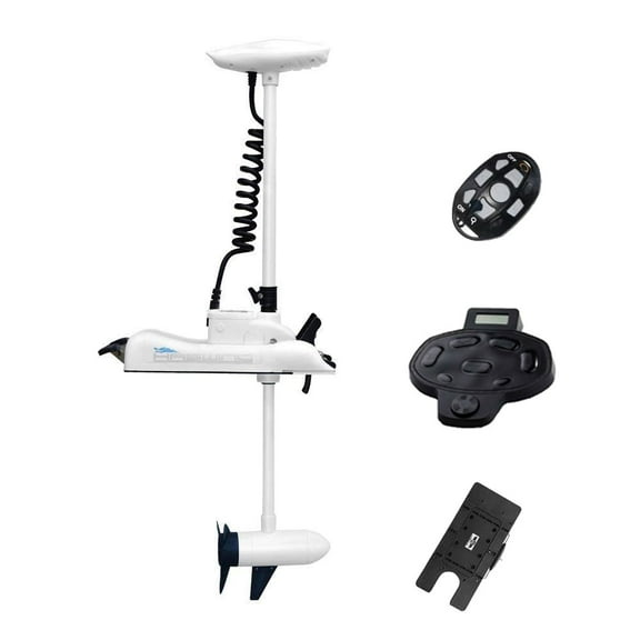 AQUOS Haswing CaymanB 24V 80LBS 48inch Bow Mount Trolling Motor with Wireless Remote Control, Foot Control, Quick Release Bracket