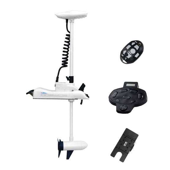 AQUOS Haswing CaymanB 24V 80LBS 54inch Bow Mount Trolling Motor with Wireless Remote Control, Foot Control, Quick Release Bracket