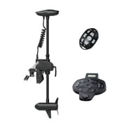AQUOS Haswing CaymanT Black 12V 55LBS 39 inch Transom Mount Trolling Motor with 2.4G Remote and Wireless Foot Control