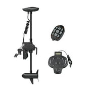 AQUOS Haswing CaymanT Black 12V 55LBS 39 inch  Transom Mount Trolling Motor with Remote and Foot Control