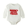 AQUTE Infant Romper For Boys Girls Valentine's Day Long Sleeve Letter
