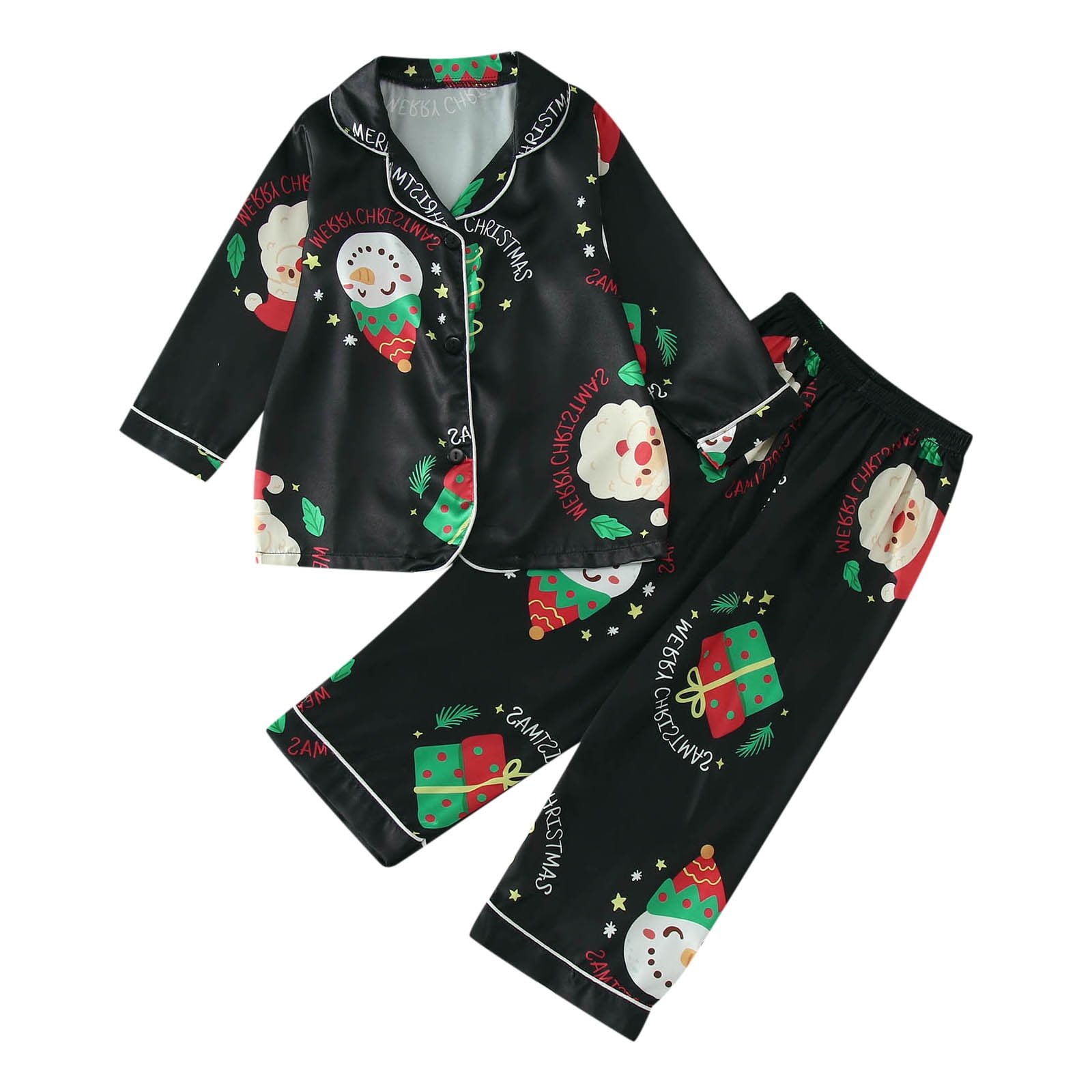 AQUTE Toddler Boys Girls Christmas Long Sleeve Cartoon Prints T Shirt