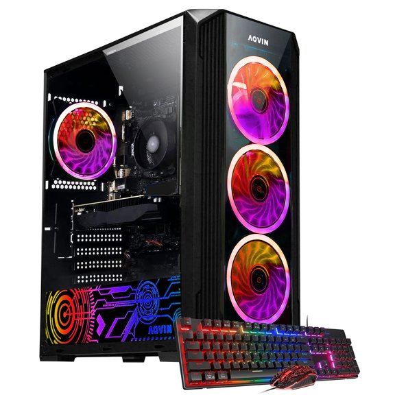 AQVIN PC Gaming Desktop AMD RYZEN 7 CPU 16GB DDR4 RAM 1TB SSD GeForce RTX 3050 6GB Windows 11 Pro