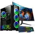 thumbnail image 1 of AQVIN PC Gaming Desktop AMD RYZEN 7 CPU 16GB DDR4 RAM 1TB SSD RTX 3050 6GB Windows 11 Pro 27-inch Curved Monitor, 1 of 3