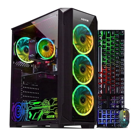 AQVIN ZForce High-Performance Gaming Desktop Computer PC| Intel Hexa-Core i7 up to 4.60 GHz| GeForce RTX 3080 10GB GDDR6 GPU| 32GB DDR4 RAM| 1TB SSD Storage| Windows 11 Pro| WIFI