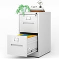 thumbnail image 1 of AQY 2 Drawer File Cabinet with Lock,Filing Cabinets for Home Office,Metal File Cabinet 18" Deep Vertical Storage Drawer for Hanging A4/F4/Letter/Legal Size Files, Assembly Require, 1 of 12