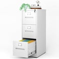 thumbnail image 1 of AQY 3 Drawer File Cabinet with Lock,Filing Cabinets for Home Office,Metal File Cabinet 18" Deep Vertical Storage Drawer for Hanging A4/F4/Letter/Legal Size Files, Assembly Require, 1 of 13