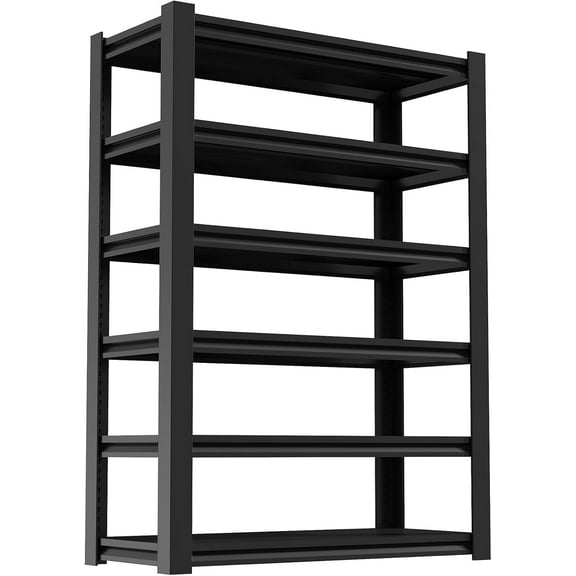 AQY 82.5" H|48" W Garage Shelving Heavy Duty, Metal Adjustable 6 Tier Storage Shelves, Garage Industrial Shelving Utility Racks for Industrial, Warehouse, Basement, Workshop (82.5" Hx48 Wx18 D)