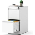 thumbnail image 1 of AQY File Cabinet with Lock, Metal Filing Cabinets for Home Office, 18" Deep Vertical Storage Drawer for Hanging A4/Letter/Legal Size Files, Assembly Require(White, 2 Drawers), 1 of 6