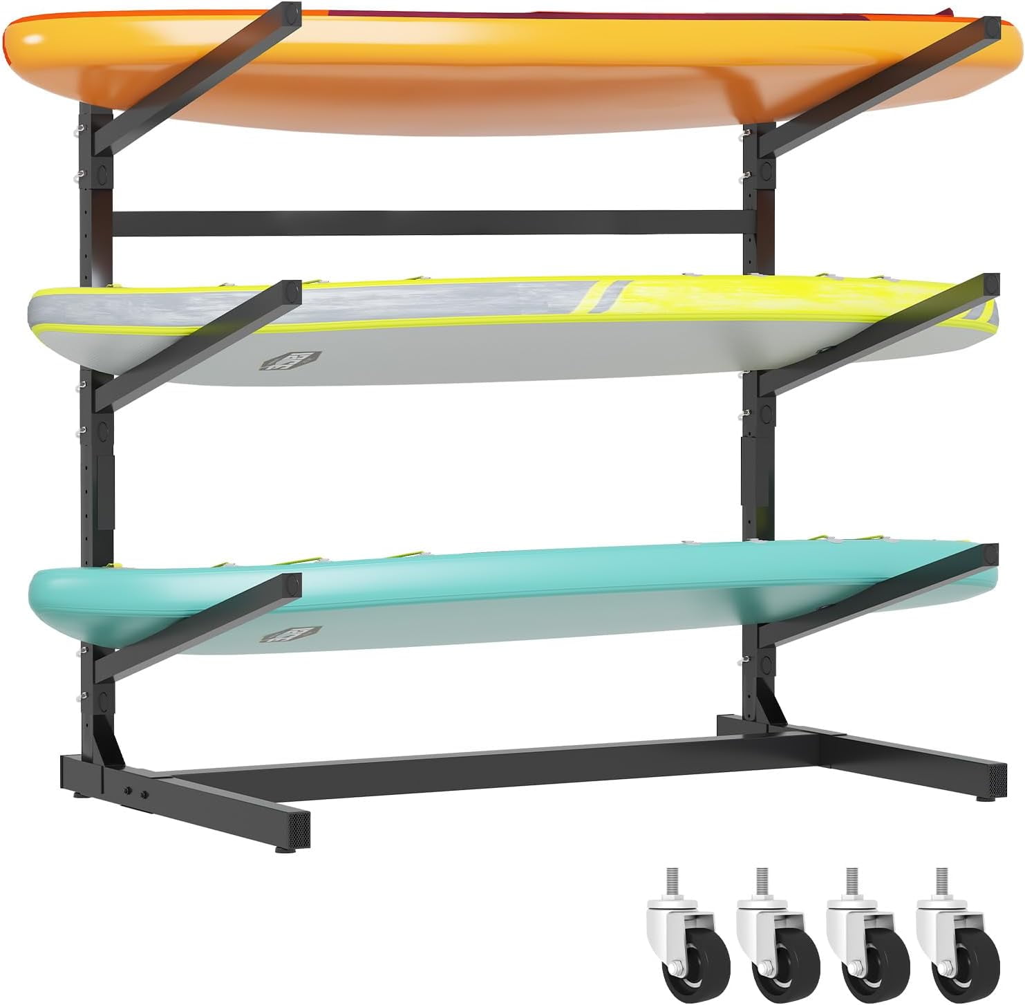 AQY Kayak Storage Rack,Heavy Duty Steel Adjustable Freestanding Kayak ...