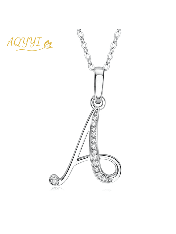 Initial Necklace for Women Letter pendant Necklace A to Z with Cubic Zirconia Letter Charm Necklace Anniversary, Birthday, Graduation Gift for Women, Mom, Her
