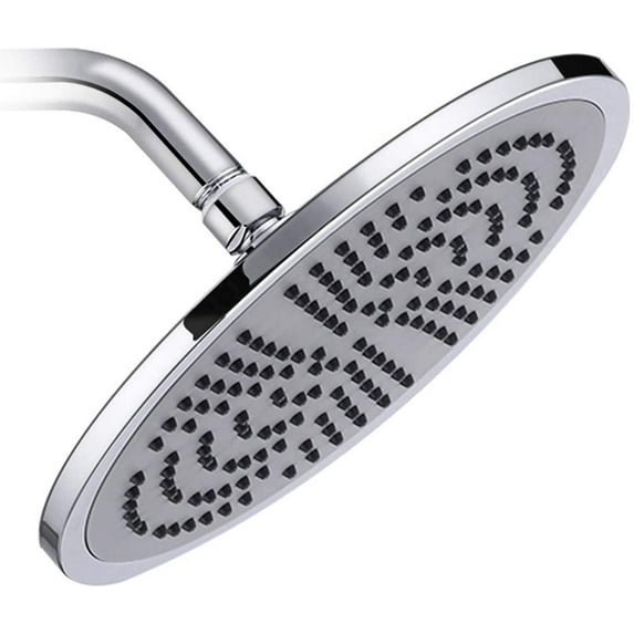 AQwzh 9.5 Inch Rain High Pressure Shower Head G1/2 Adjustable Bathroom Shower Head Spray Stainless Steel Polished Chrome Bath Rain Round