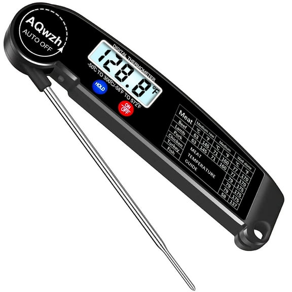 AQwzh PRO TP06 Meat Thermometer, Instant Read Thermometer, Meat Thermometer, Food Thermometer,Candy Thermometer, for Kitchen BBQ Grill Smoker Meat Coffee Oil Milk Yogurt Temperature