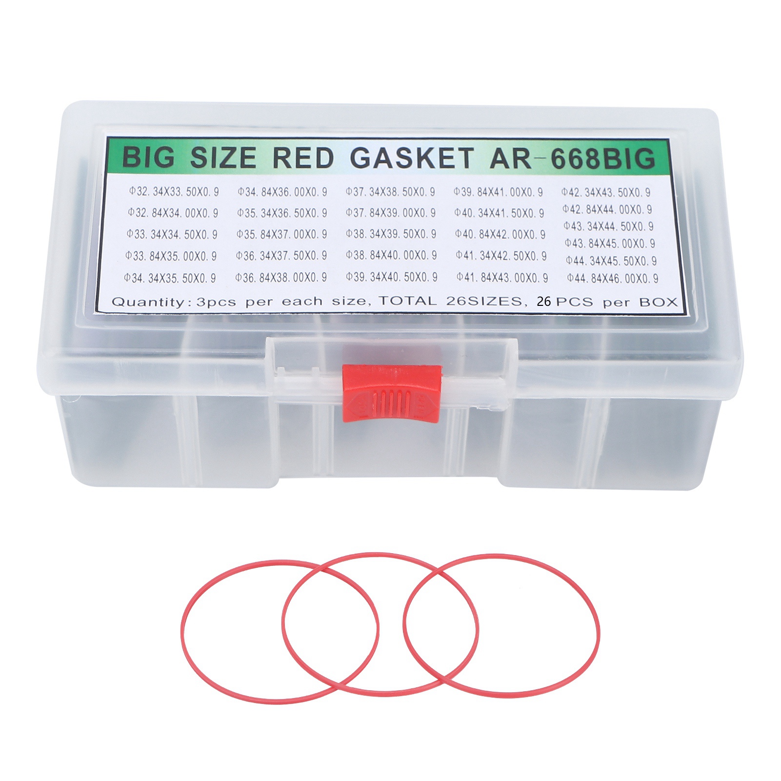 AR?668BIG Watchmaker Rubber Waterproof O Ring Watch Back Gasket Seals