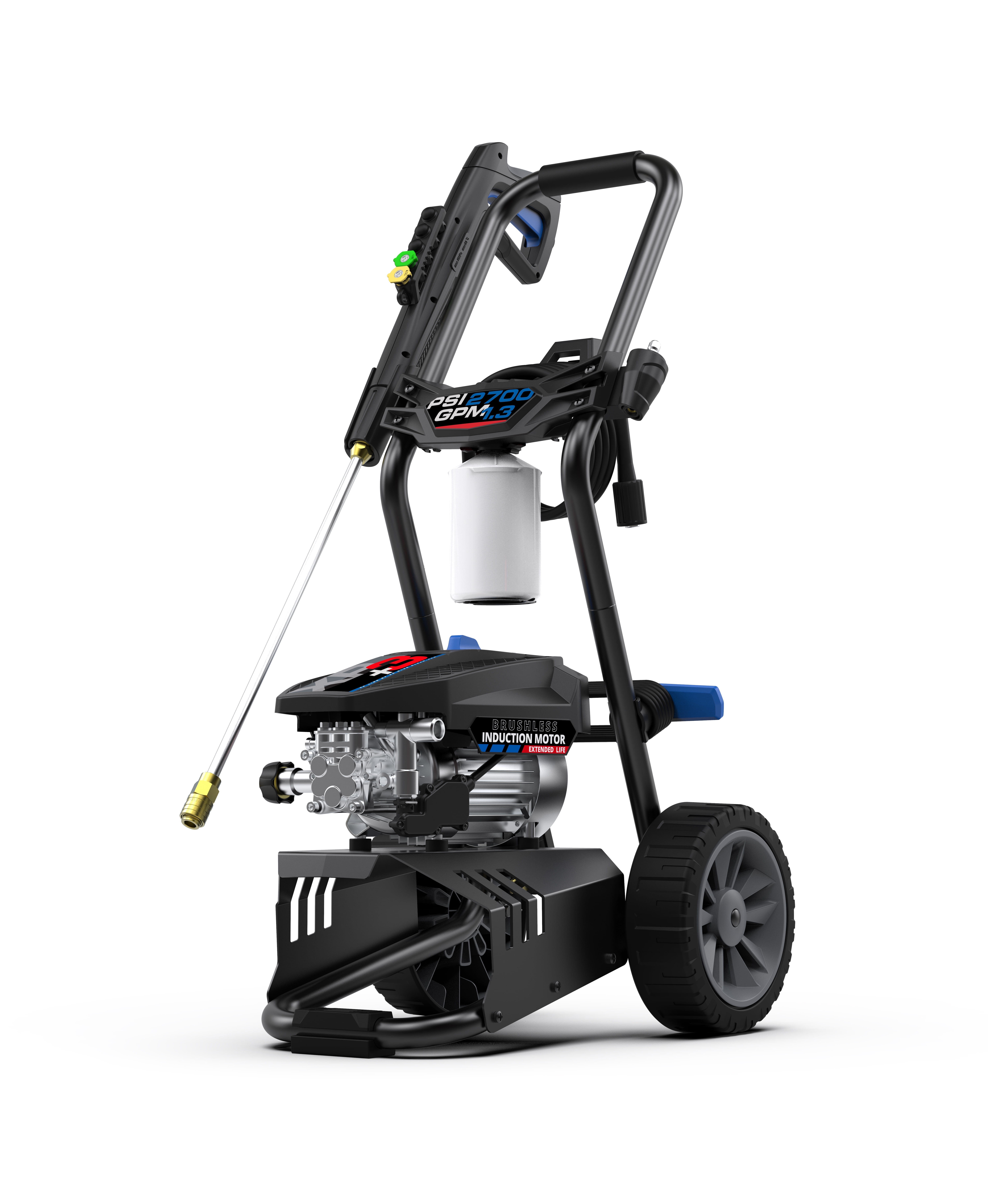 2700 PSI Black and Blue Electric Pressure Washer with PVC Hose