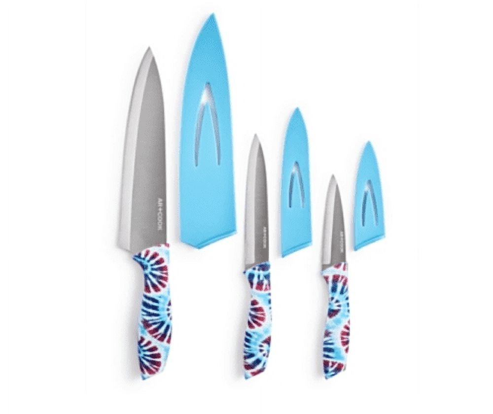 CHUYIREN Blue Knife Set of 6, Blue Kitchen Knives Sets with Block, Knives  set for kitchen, Camping, RV, Dorm, Picnicking, BBQ Dining Products