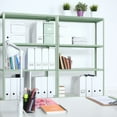 thumbnail image 1 of Ar Shelving 5-Tier Powder-Coated Metal Decorative Household Storage Shelving Unit Bookcase in Light Green (35 in. W x 69 in. H x 12 in. D), 1 of 13