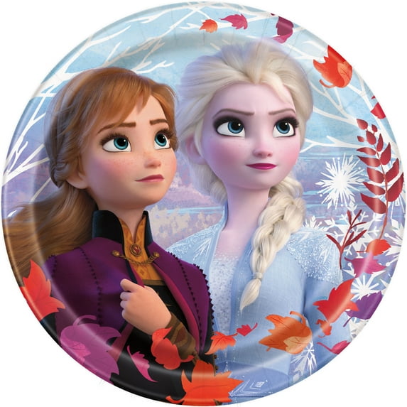 AR Interactive Multicolor Disney Frozen Paper Dessert Plates, 7in, 8ct