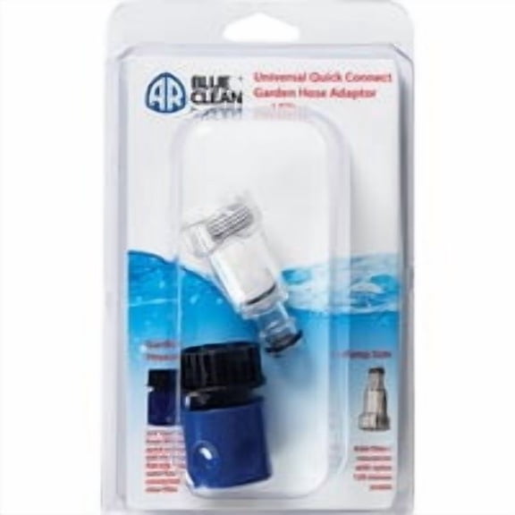 AR Blue Clean Garden Hose Quick Connect Adapter - Plastic - Blue