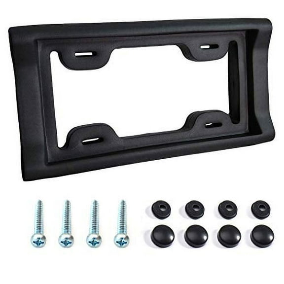 AR-PRO Ultimate License Plate Bumper Guard Screws Included - 2.3" Thick Rubber License Plate Mount Protects Bumper from Scratches and Dents - Universal Fit for Cars, Trucks, SUVs, and Vans
